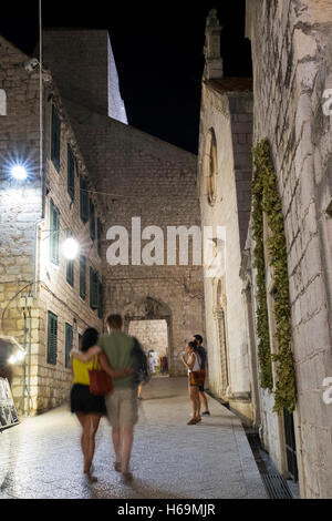 Dubrovnik, befindet sich entlang der dalmatinischen Küste in Kroatien, bekannt als die "Perle von the Adria 'und seine alte Stadt ist ein UNESCO Wo Stockfoto