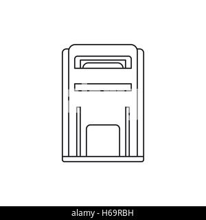 Square Briefkasten-Symbol, Umriss-Stil Stock Vektor