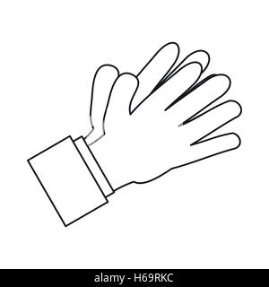 Umriss-Stil-Ikone Hände klatschten Beifall Stock Vektor