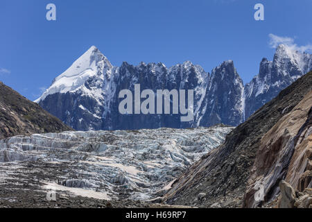 Argentiere Gletscher in Chamonix Alpen, Frankreich Stockfoto