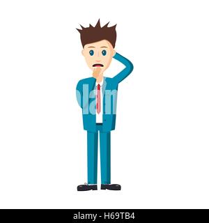 Erfolgloser Geschäftsmann Symbol, Cartoon-Stil Stock Vektor