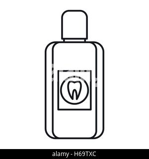 Flasche Mundwasser Symbol, Umriss-Stil Stock Vektor