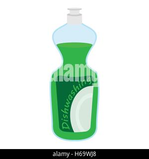 Geschirr Flasche Seife Cartoon Ikone Stock Vektor