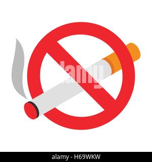 Kein Rauchen 3d isometrische Symbol Stock Vektor
