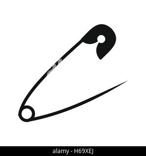 Offene Sicherheitsnadel Symbol Stock Vektor