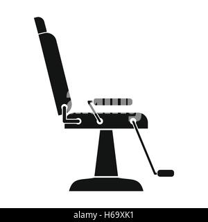 Einfaches Symbol schwarz Sessel Friseur Stock Vektor