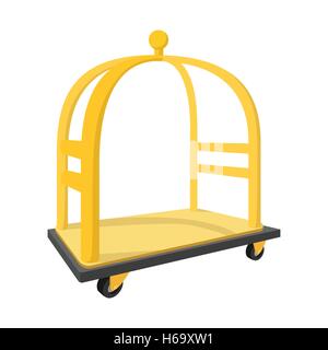 Gepäck-Trolley-Cartoon-Symbol Stock Vektor