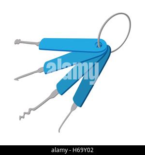 Werkzeuge für Lookpicking-Cartoon-Symbol Stock Vektor