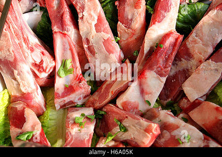 Ungekocht Lamm Rippen Stockfoto