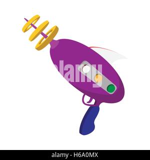 Alien Waffe Cartoon Ikone Stock Vektor