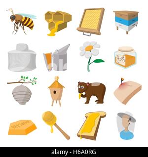 Imkerei-Cartoon-Symbole-Satz Stock Vektor