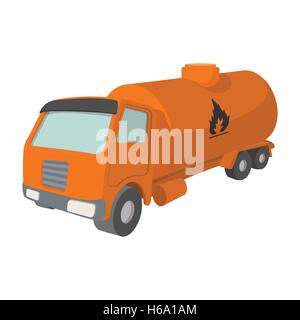 Orangenöl-Lastwagen-Cartoon-Symbol Stock Vektor