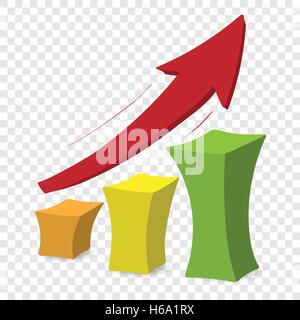 Diagramm mit Pfeil bunten cartoon Stock Vektor