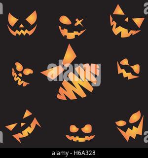 Halloween, Kürbis, Hexe, Spooky, Fledermäuse, Halloween-Hintergrund, isoliert, Gesicht, Vektor, Natur, beängstigend, symbol, gesetzt, Urlaub, Spaß Stock Vektor