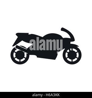 Einfaches Symbol Motorrad schwarz Stock Vektor