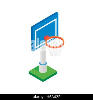 Basketball-Ziel auf einem Spielplatz isometrischen 3d Symbol Stock Vektor