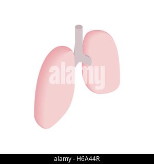 Menschliche Lunge isometrischen 3d Symbol Stock Vektor