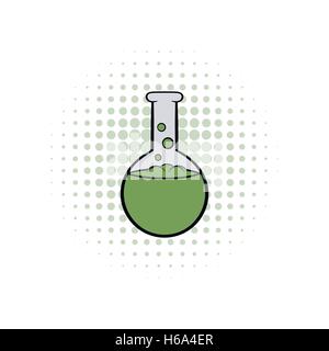 Flasche mit flüssigem Comics-Symbol Stock Vektor
