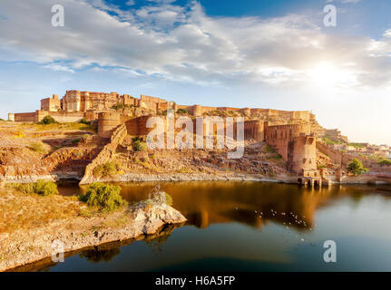 Mehrangarh Fort, Jodhpur, Rajasthan, Indien, Asien Stockfoto