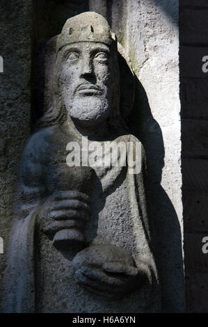 Detail der geschnitzte Statue aus Stein St. Gereons Basilika Köln Stockfoto