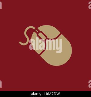 Das Maus-Symbol. Maus-Symbol. Wohnung Stock Vektor