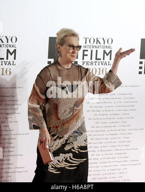 Roppongi, Tokyo, Japan. 25. Oktober 2016. Amerikanische Schauspielerin MERYL STREEP besucht den roten Teppich Vernissage für die 29. Tokyo International Film Festival in Roppongi Hills Arena. Bildnachweis: Hiroko Tanaka/ZUMA Draht/Alamy Live-Nachrichten Stockfoto