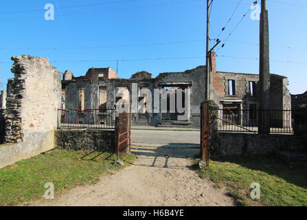 Oradour Sur Glane Nazi Kriegsverbrechen Memorial Stockfoto