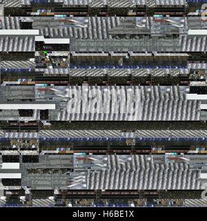 Nahtlose Glitch Hintergrund für 3D Objekte Stockfoto