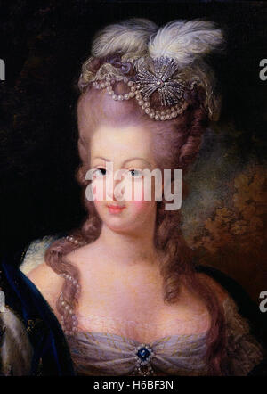 Marie Antoinette (1755-1793), Königin von Frankreich und Ehefrau von König Louis XVI. Porträt von anonymen Künstler, c.1775 Stockfoto