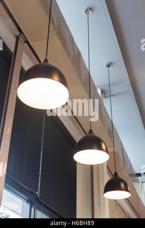 Lampen im Coffee-Shop, stock Foto dekoriert Stockfoto