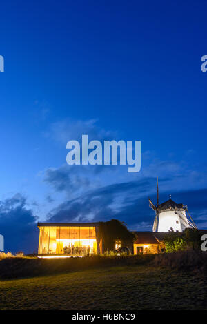 Retz: Windmühle, Windmühle, "Windmühlheuriger" Heuriger Wein Restaurant, Weinviertel, Niederösterreich, Niederösterreich, Österreich Stockfoto