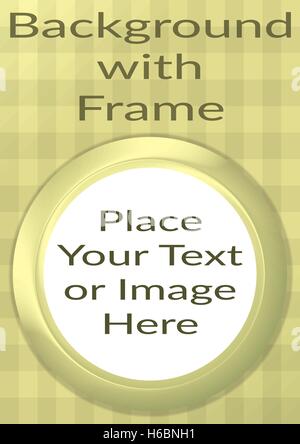 Rahmen Bullauge auf gelbem Hintergrund Stock Vektor