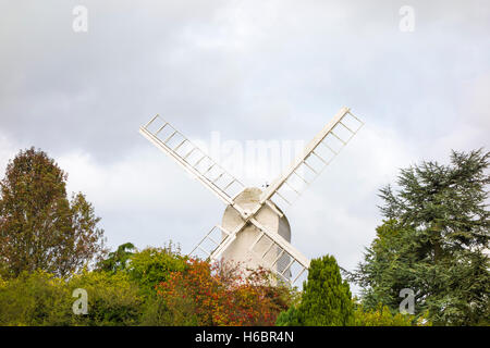 Ente Schaftfräser Bockwindmühle in Herbstfarben Finchingfield Essex England 2016 Stockfoto