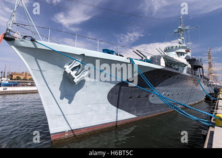 Polnischer Zerstörer, ORP Błyskawica, (bedeutet Blitz) Museumsschiff, Gdynia, Polen Stockfoto