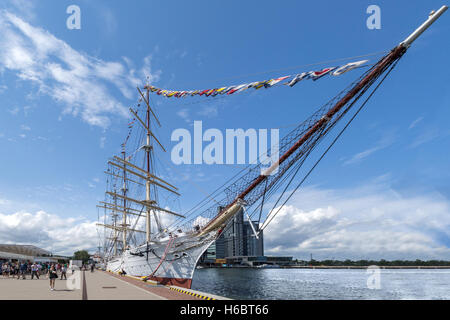 Dar Pomorza, polnisches Ausbildungsschiff und Museum, Hafen, Gdynia, Polen Stockfoto