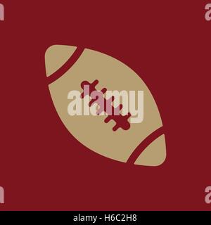 Die Fußball-Ikone. Rugby-Symbol. Wohnung Stock Vektor