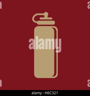 Das Sport-Wasserflasche-Symbol. Flasche-Symbol. Wohnung Stock Vektor