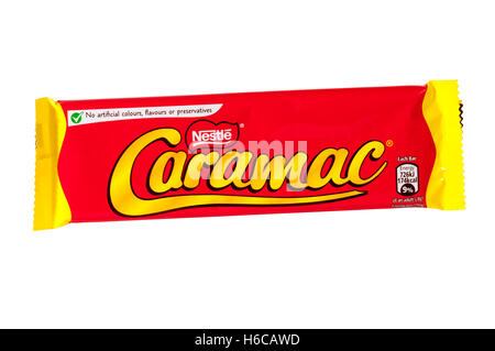 Eine Bar Caramac aromatisiert Karamell Schokolade.  Ursprünglich in den 1950er Jahren, sondern jetzt von Nestle von Mackintoshs eingeführt. Stockfoto