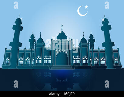 Jamiah Moschee in Pattani, Thailand, Vektor-Illustration Stockfoto