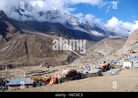 die abgelegenen Dorf Naar in der abgelegenen Damodar Himal Mustang-Region von Nepal Stockfoto