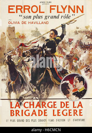 Charge of the Light Brigade (1936) - französische Filmplakat- Stockfoto