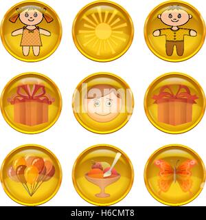 Tasten eingestellt, Kindheit Stock Vektor