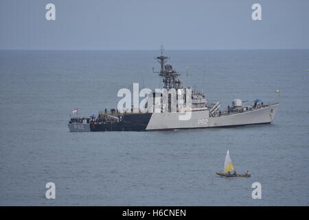 Indian Navy Lenkflugkörper Korvetten in Bucht von Bengal, Indien Stockfoto