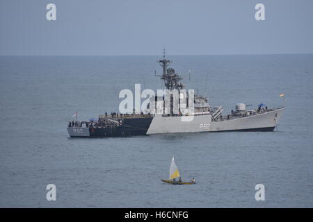 Indian Navy Lenkflugkörper Korvetten in Bucht von Bengal, Indien Stockfoto