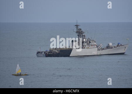 Indian Navy Lenkflugkörper Korvetten in Bucht von Bengal, Indien Stockfoto