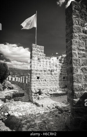 Die große Mauer und Festung, Ston, Dalmatien, Kroatien Stockfoto