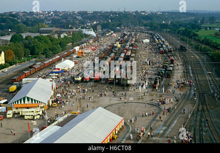 Luftbild von der 150-Jahr-Jubiläums-Ausstellung DB, Deutsche Bahn, Deutsche Bahn, Bochum Dalhausen, North Rhine-Westphalia Stockfoto