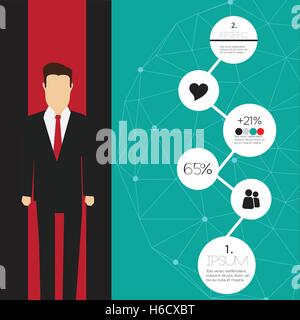 Business-Infografik-Vorlage - Vektor-Illustration Stock Vektor