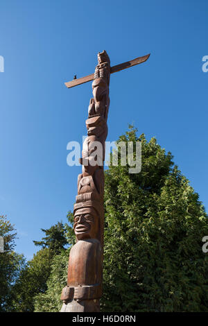 Vancouver, Kanada: Rose Cole Yelton Memorial Pole in Brockton Point. Stockfoto