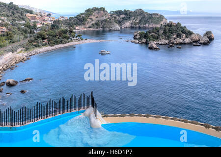 Isola Bella, Taormina, Messina, Sizilien, Italien Stockfoto